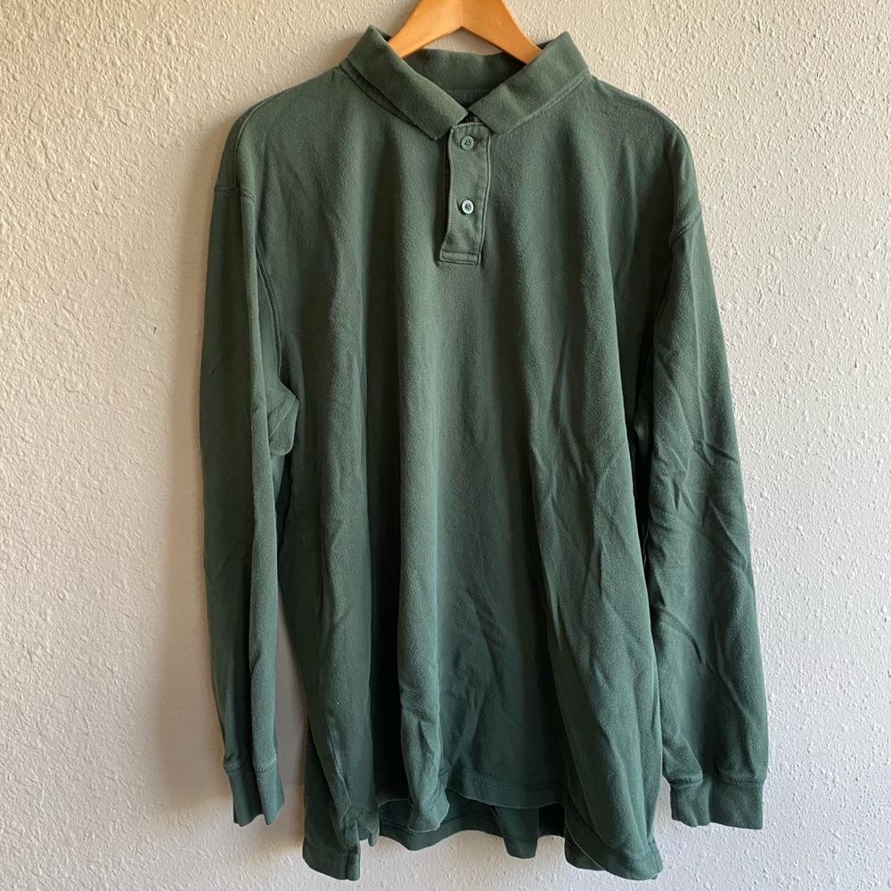 Sonoma Long Sleeve Green Polo